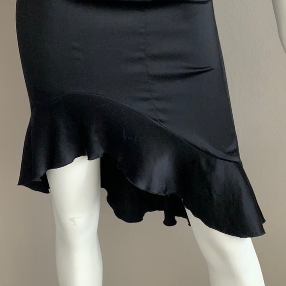 MARCIANO Black 96% Silk Stretchy Cocktail Dress Size XS - Picture 3 of 9